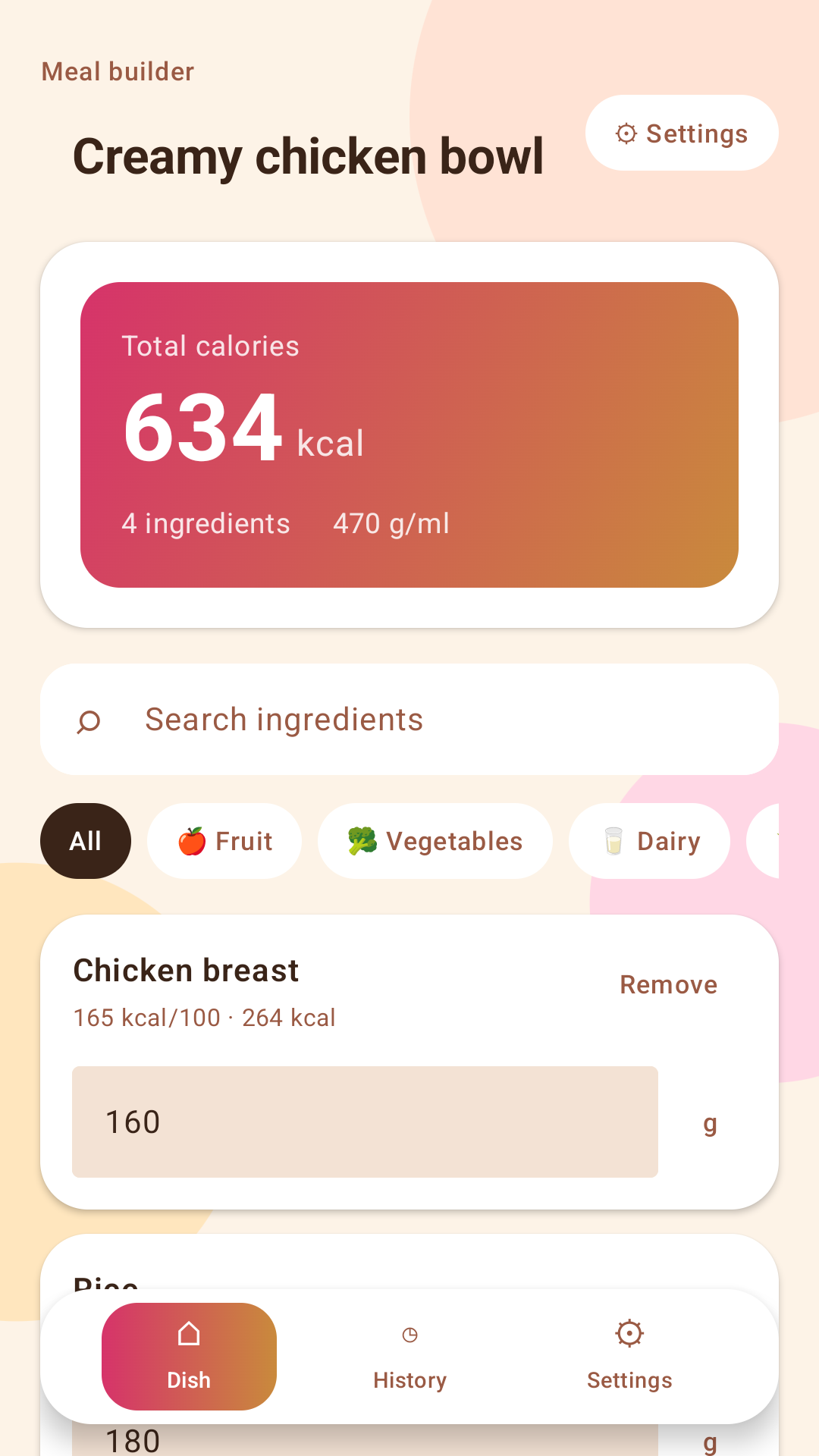 Meal builder