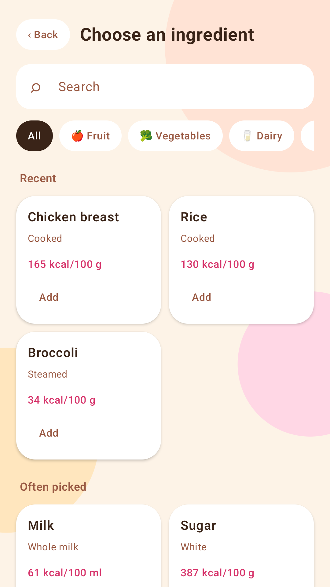 Ingredient browser